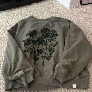 American Eagle Outfitters Olive Green Sweatshirt